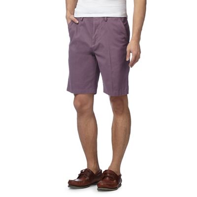 Big and tall purple chino shorts